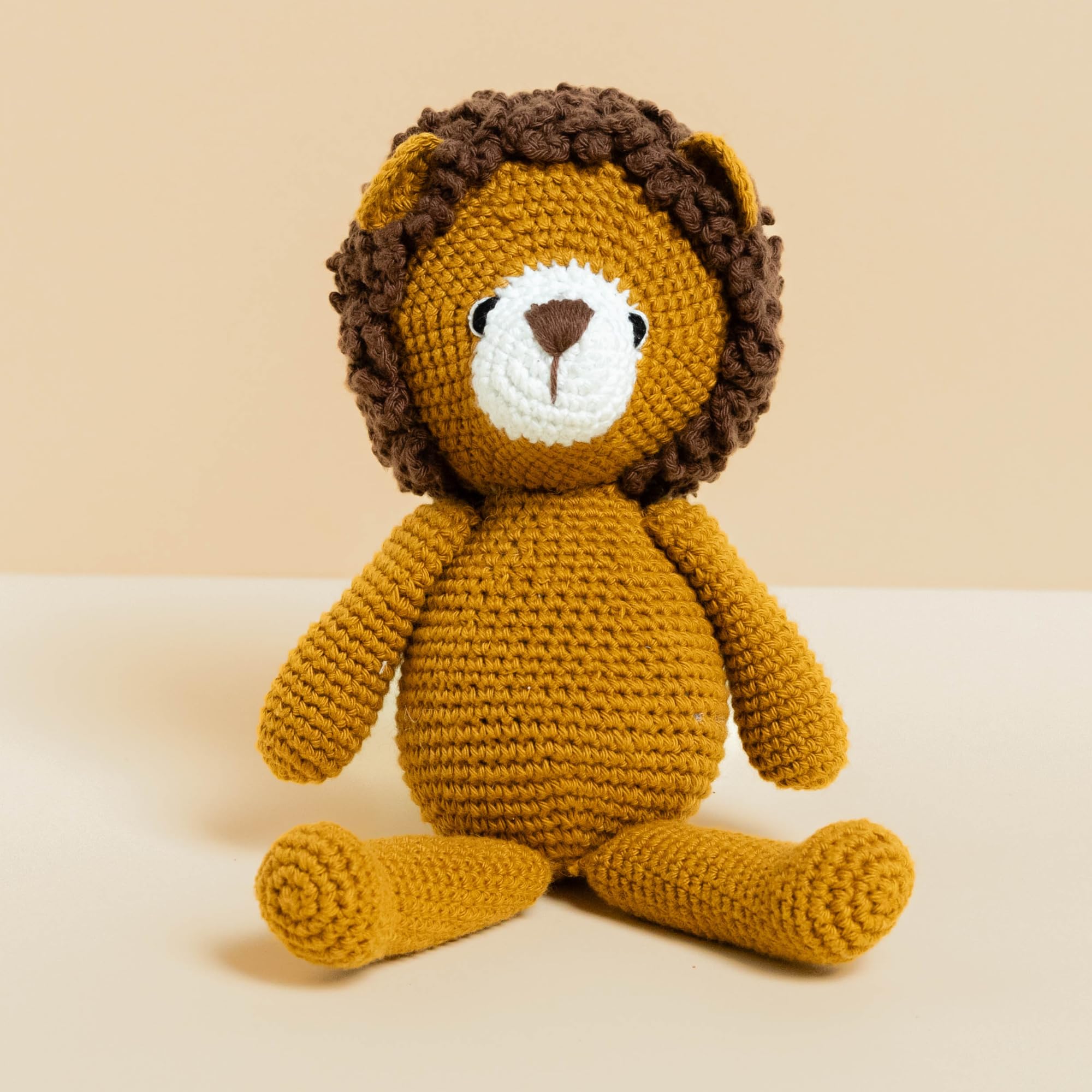 Gubbachhi Simha Crochet Lion Soft Toy | Sleep Buddy | Plush Stuffed Animal | Handmade in India | Soft Toy for Kids | Gifting for Children | Crochet Toys | Crochet Doll | New Born Baby Toys | 3 months+ (B0D8PM19T8) Amazon Price History, Amazon Price Tracker