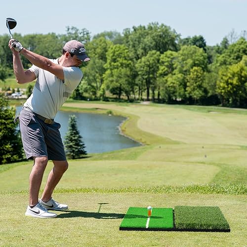 Miniatura 18 de JAYA Alfombrilla de golf con base de goma pesada, alfombrilla de práctica de golf plegable para entrenamiento en interiores y exteriores, calle