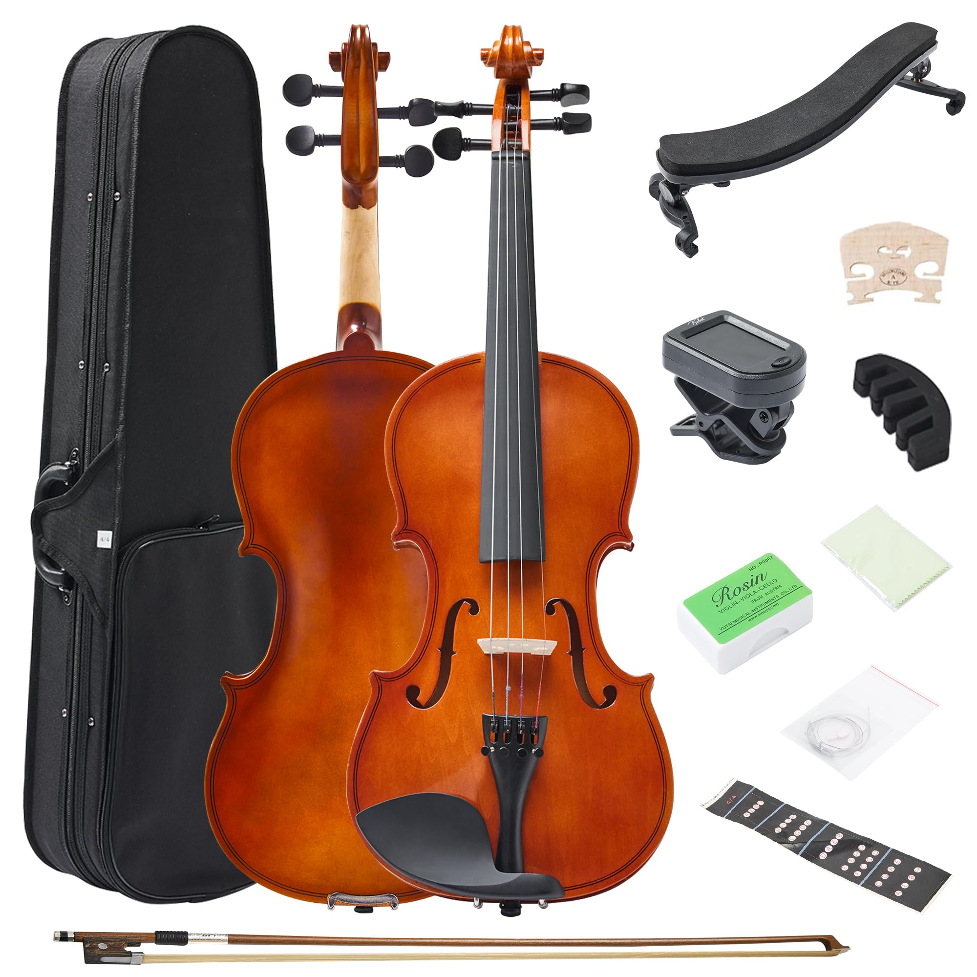 Amazon.com: 4/4 Acoustic Violin for Beginners, Full Size Plywood