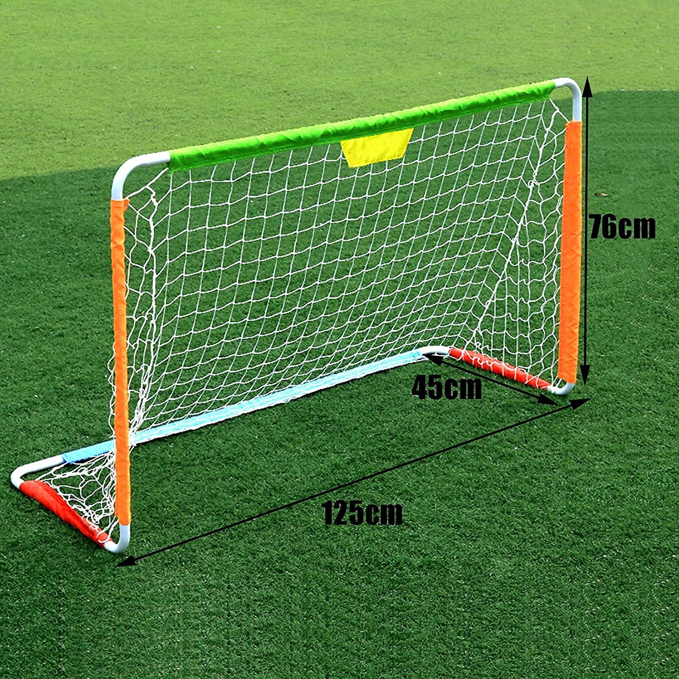 Porta da Calcio per Bambini Mini telaio per allenamento da calcio in tubo d'acciaio staccabile per tre persone Porte da calcio Porta da calcio pop-up per bambini per la casa Giardino all'aperto HSWYJJ