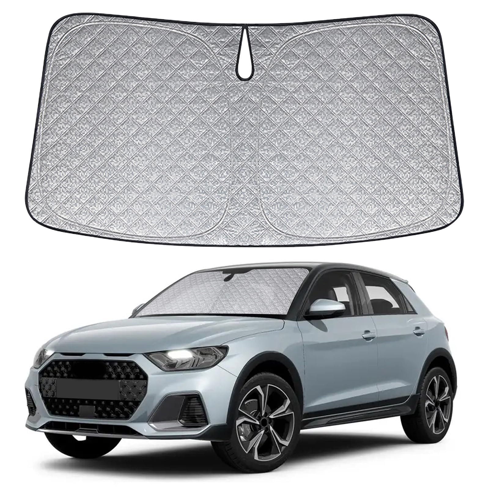 Copertura del Parabrezza Dell'auto Sostituzione per Audi A1 GB 2019-2025, Parasole per Parabrezza per Auto all'interno Pieghevole, Protezione Antipolvere Riflettente UV