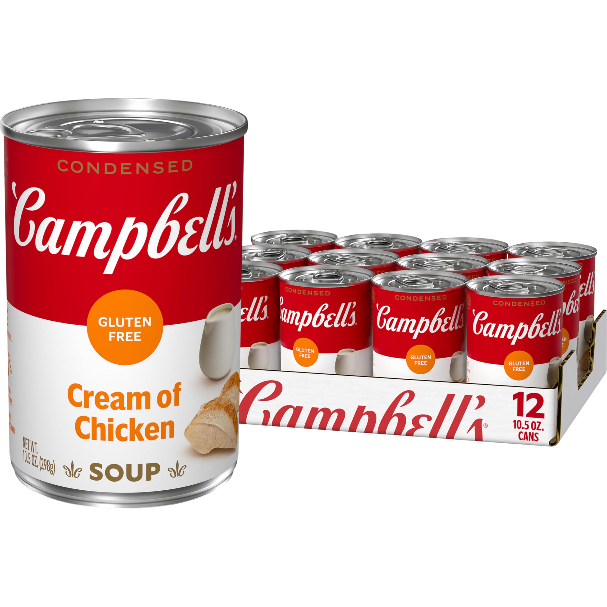 Campbell's Condensed Gluten Free Cream of Chicken Soup, 10.5 oz Can (12 Pack)