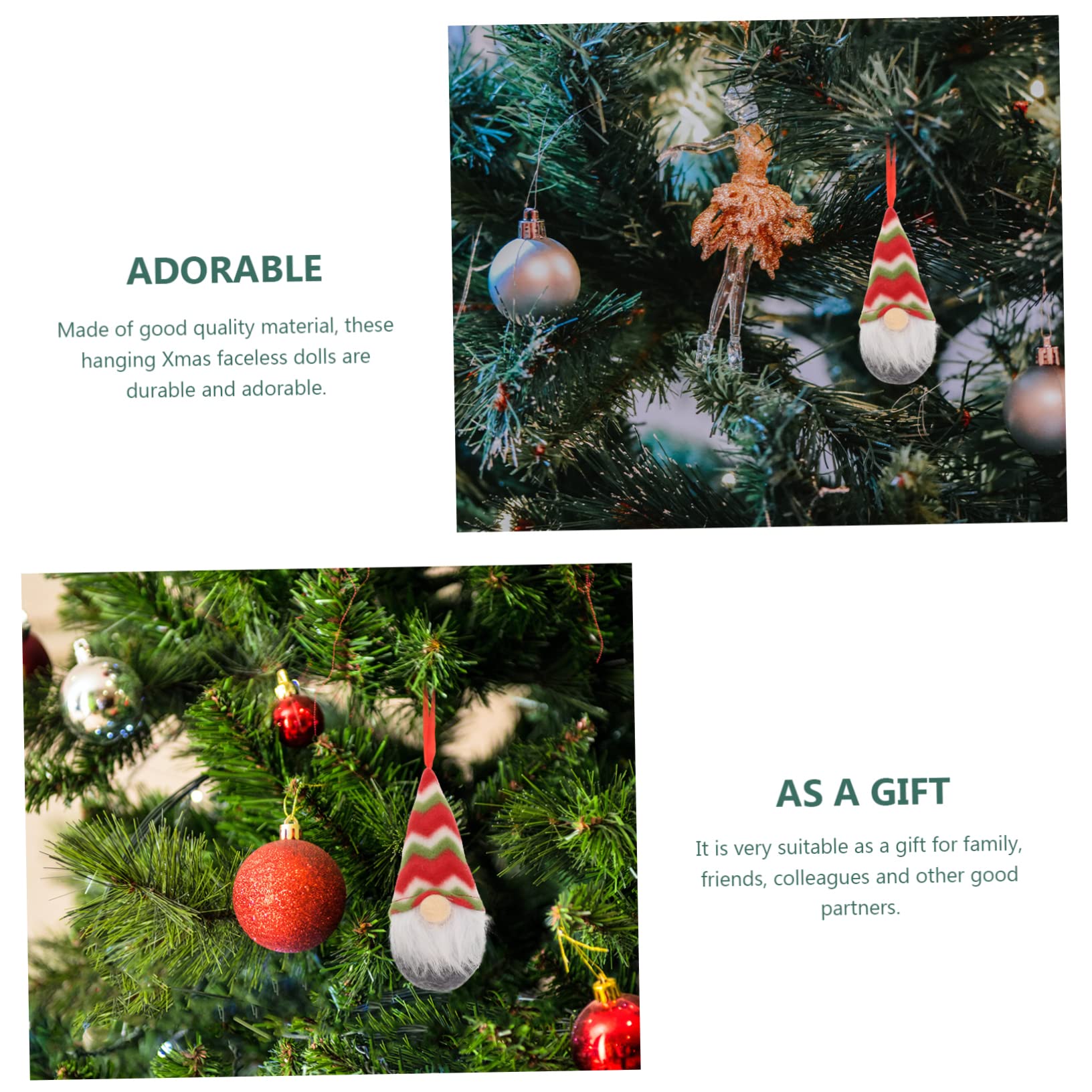 Cabilock 2 Juegos Adorno De Muñeca Sin Rostro Decoraciones Navideñas De Interior Árbol De Navidad Colgando Muñecas Colgantes Navideños Muñecos Navideños Decoración Navideña Hilo 8 Uds * 2