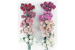 100 Pieces Handmade Artificial Mini Roses
