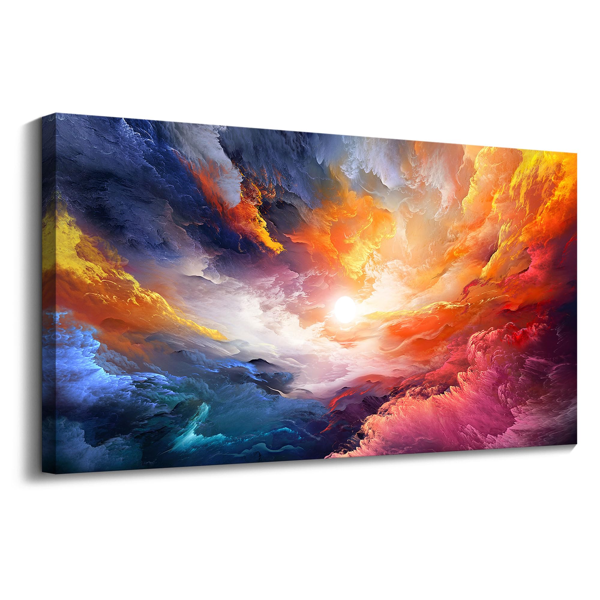Pogusmavi Colorful Wall Art | Abstract Canvas Art | Pictures for Living Room Wall Decoration | Contemporary Home & Office Decor | Colorful Large Wall Art | Bedroom Decor Aesthetic 24×48in