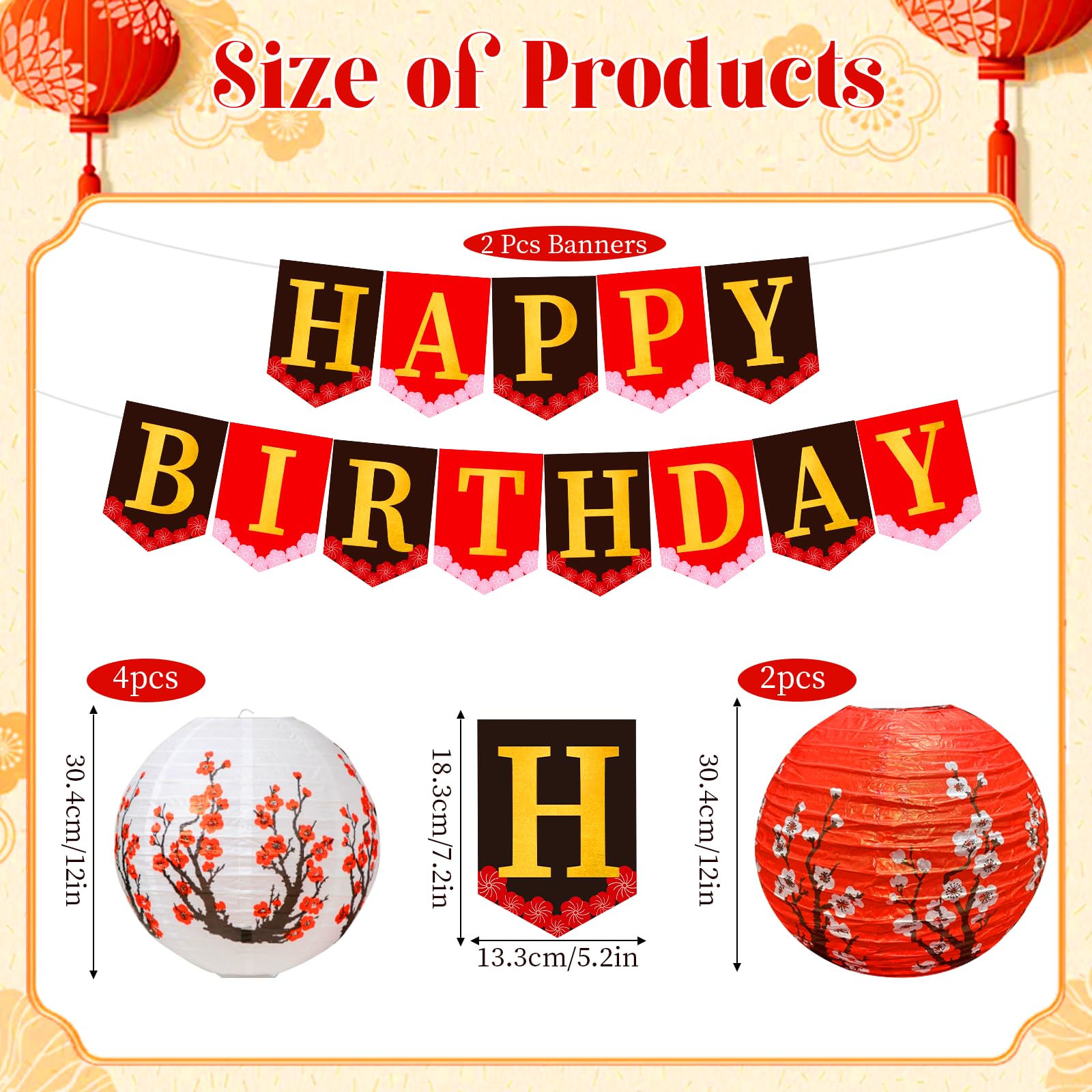 Hades Hibachi Party Decorations – Japanese Birthday Supplies – Japan Theme Decor – Party Supplies For Adults And Kids – Koi Fish Garland – Samurai Flag Backdrop – Cherry Blossom Décor - View #8