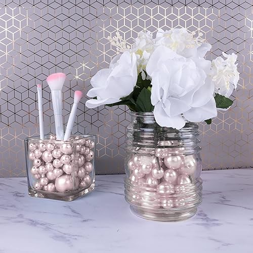 Miniatura 3 de Elegantes cuentas de perlas pulidas brillantes para rellenos de jarrón, collares de joyería de bricolaje, dispersión de mesa, boda, fiesta de