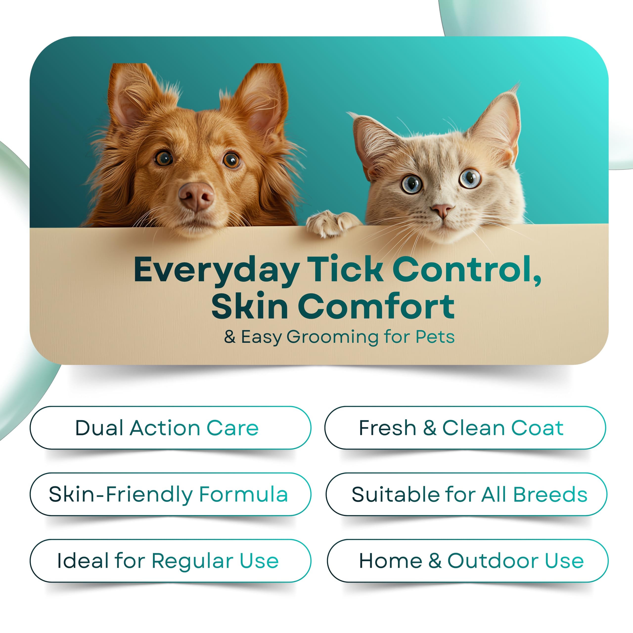 Gecko Pet Pro Anti Tick & Flea Care Spray for Dogs & Cats | 2× Concentrated External Parasite Care | Coat Hygiene & Grooming Support | Lemongrass & Citronella Oil | 200 ml (Pack of 1) 2
