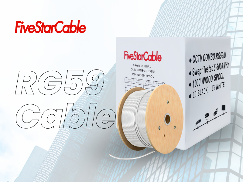 Amazon.com: FiveStarCable 1000 ft. RG59 Siamese CCTV Combo Coaxial