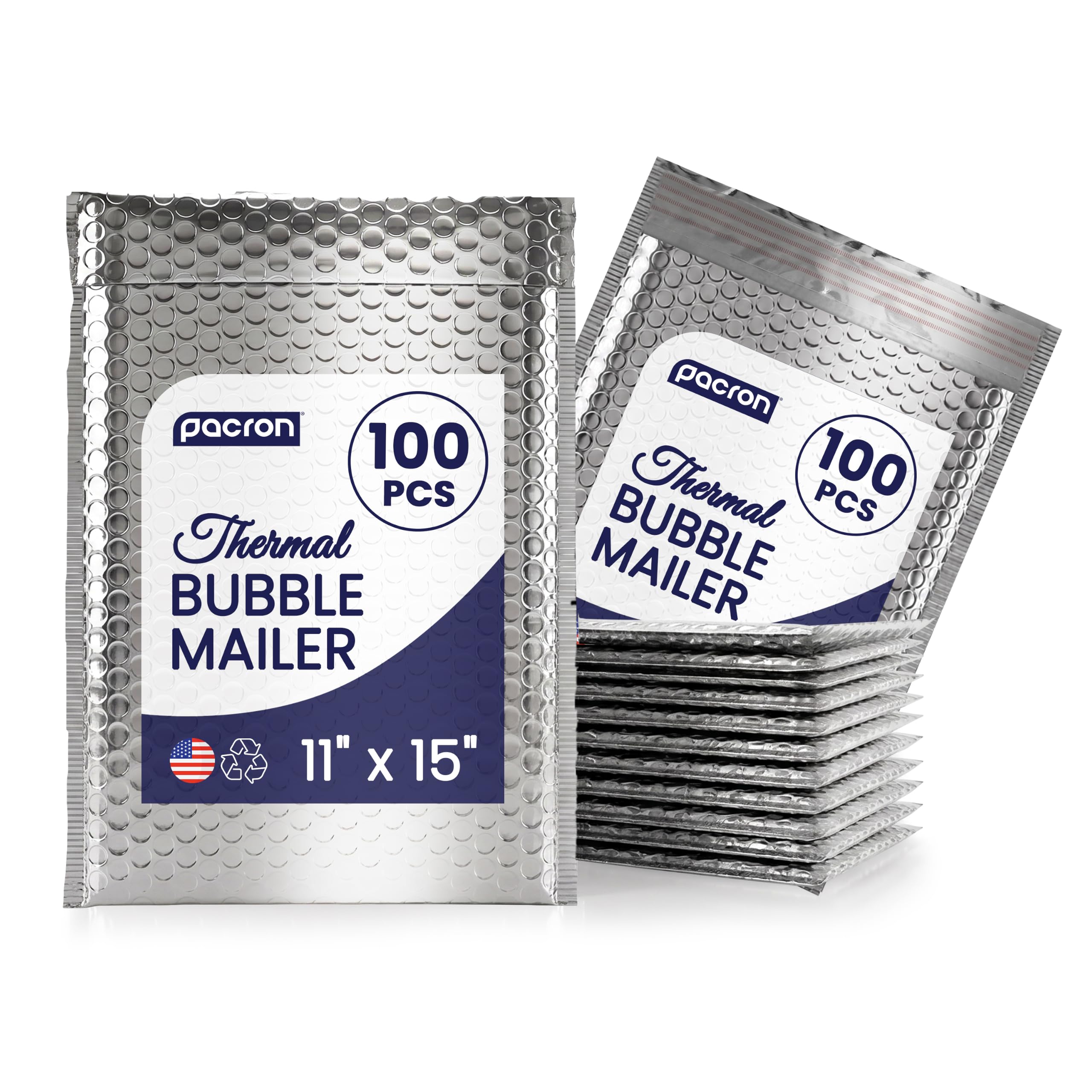 Buste termiche impermeabili in lamina metallizzata, confezione da 25 buste imbottite autosigillanti per spedizioni a freddo, buste isolate argentate per alimenti deperibili, cosmetici, prodotti