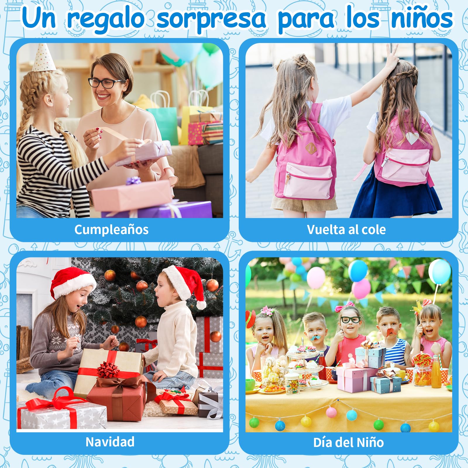 Charmofun Robot de Dibujo para Niños, Drawing Robot con 100 Tarjetas, Robots Inteligente Juguete Recargable, Juguete Educativo Interactivo con Voz para Niños y Niñas a Partir de 3 Años (Azul-2)