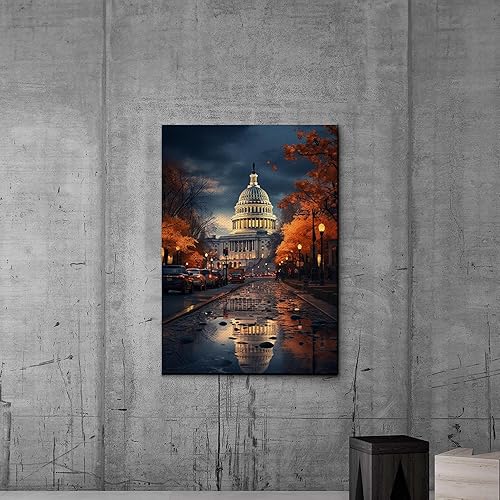 Miniatura 6 de Canvas Wall Art, United States map print, USA map with states names, gift, office art, home decor, Apartment Decor, dial, compass, atlas