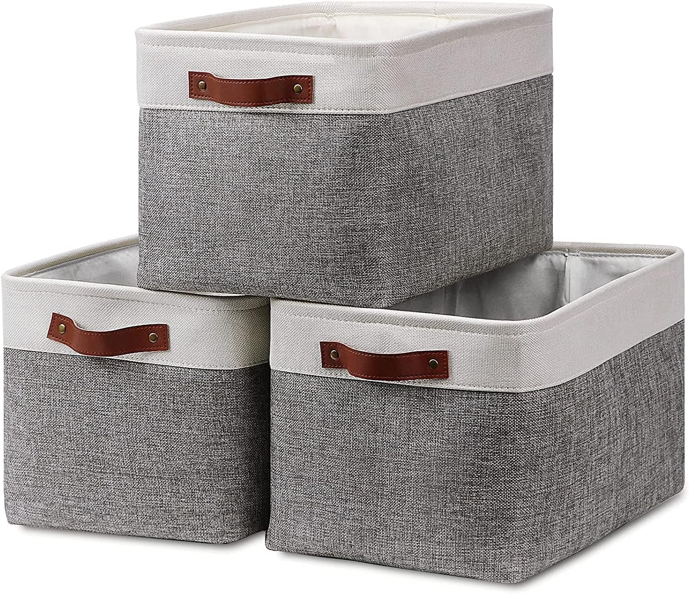 Diversity Supplies Fabric Storage Basket, Canvas Cube Storage Boxes 11 x 11 inch for Cupboards