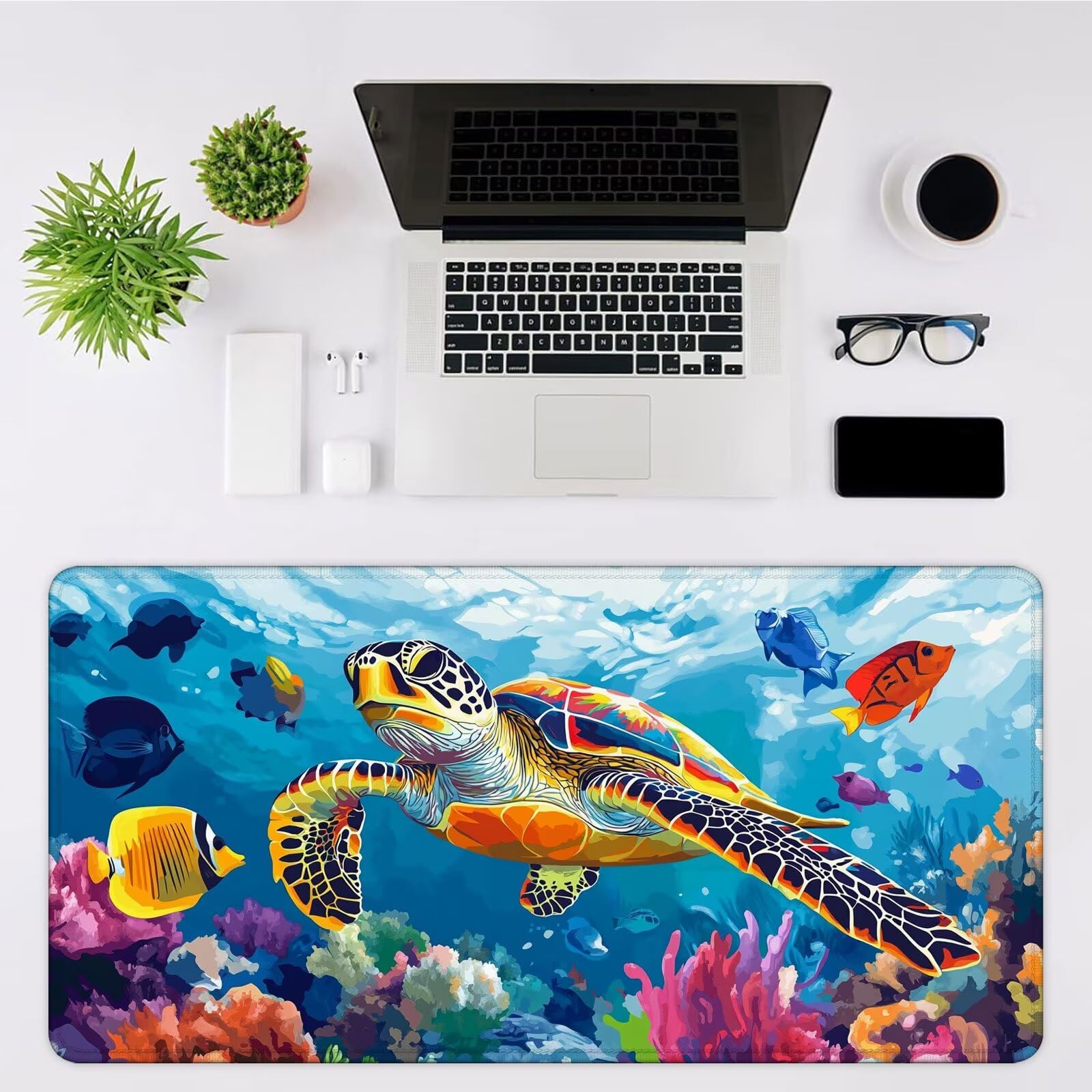 Podkładka pod mysz XXL 1500 x 800 x 3 mm Podkładka pod mysz do gier z wodoodporną antypoślizgową podstawą, podkładka pod mysz dla graczy, akcesoria biurowe, dokładność prędkości-komfort, zwierzęta dna