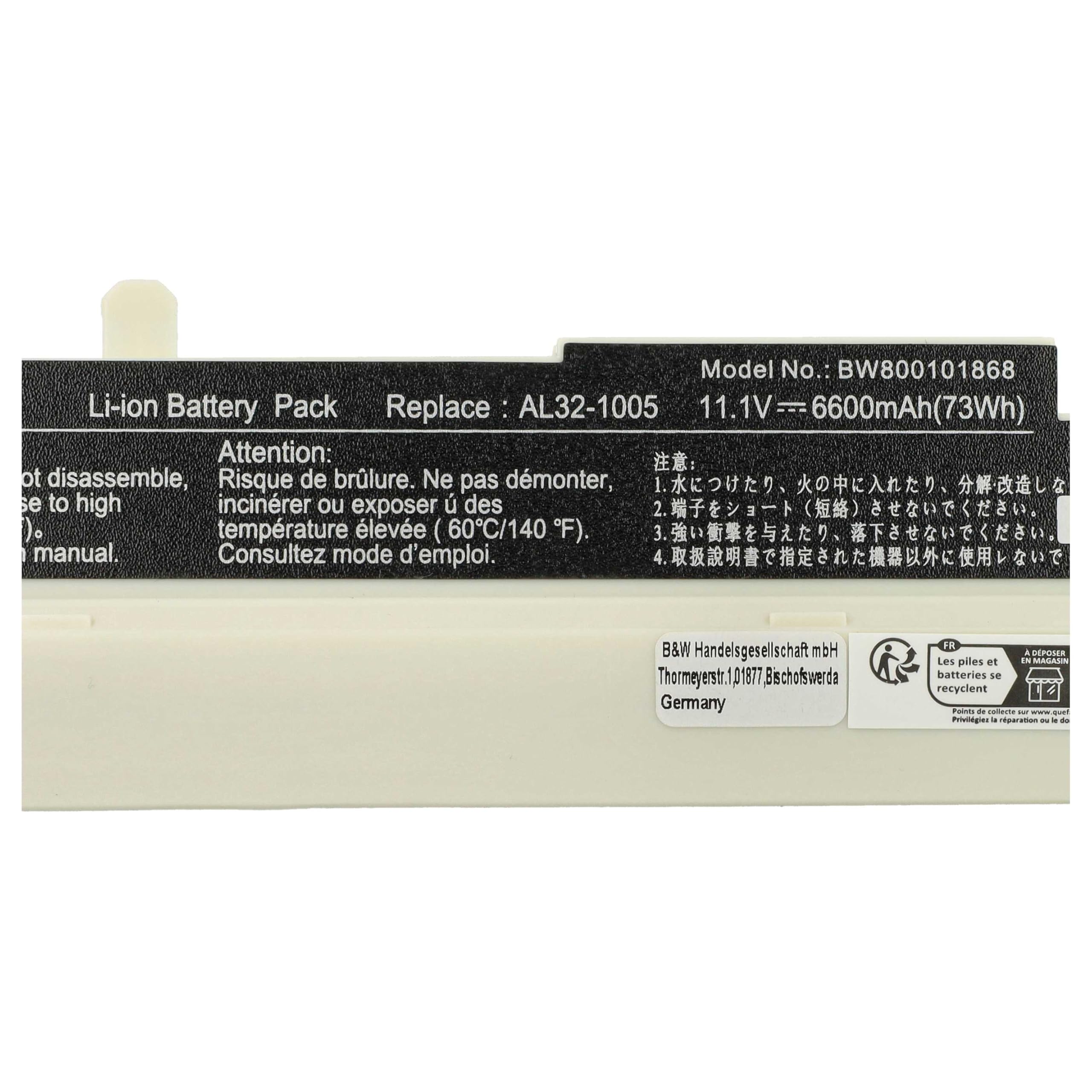 Vhbw - Batteria Li-ion 4400mah  14.4v  Per Notebook Laptop Toshiba Satellite L10 105 L10 107 L10 108 L10 110 L10 113 Come Pa3420u 1bas Pabas059 4251303516934