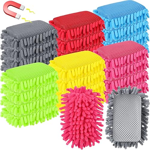 Sherr 24 borradores magnéticos de pizarra blanca, borradores de borrado en seco, borradores de microfibra lavable para pizarra blanca, para tiza,