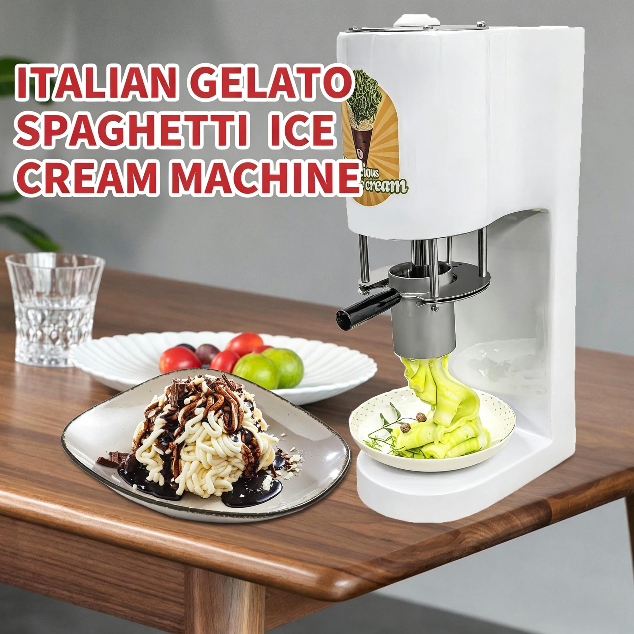 Gelatiera Spaghetti 30 L/H per Uso Professionale Red