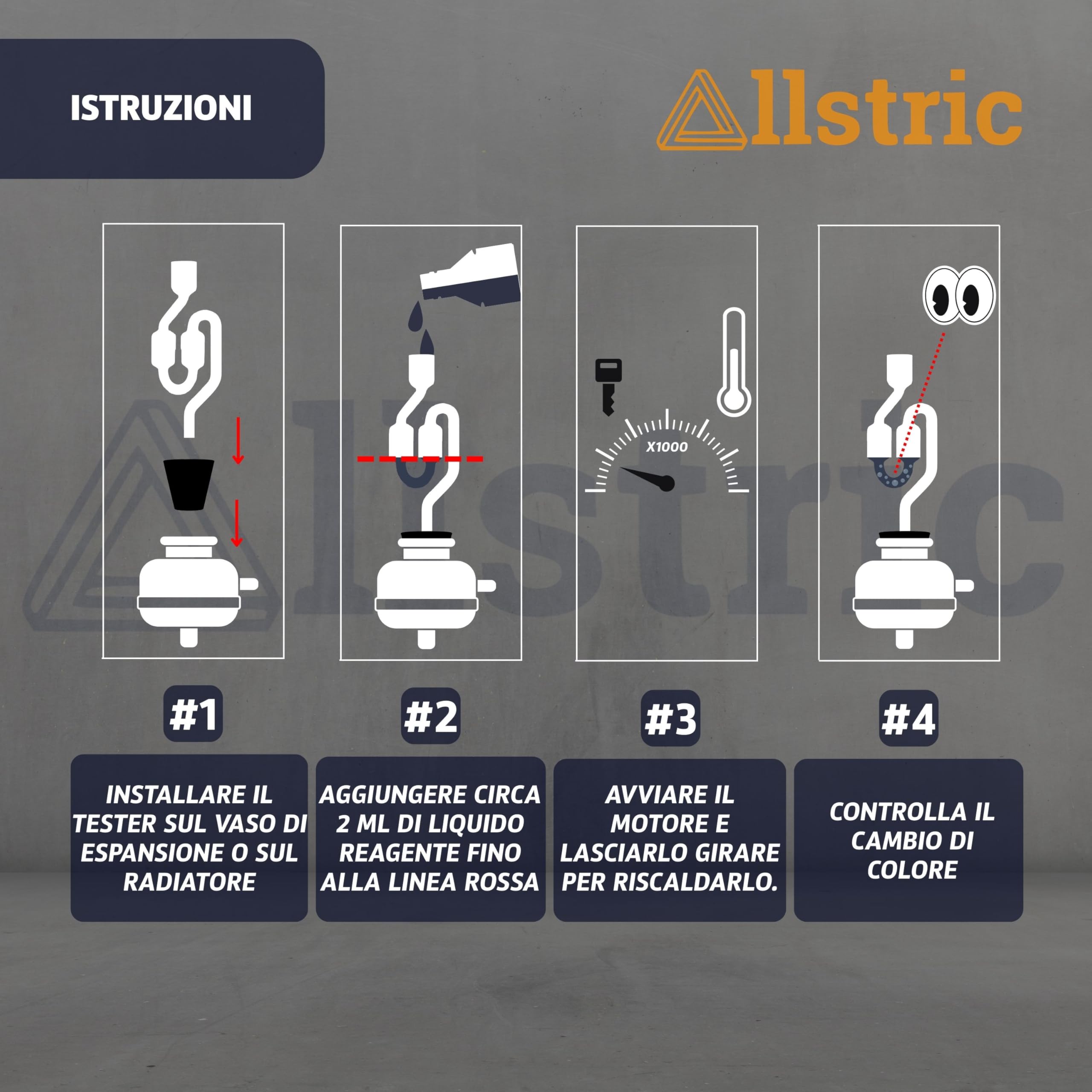 Tester Guarnizione Testata Motore CO2 | Reld Block Tester Universale con 50 Test | Comprobatore Fugas Refrigerante per Auto e Moto | Test Guarnizione Testata Bruciata