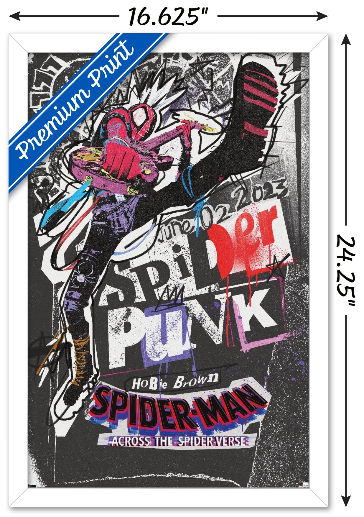 スパイダーバース　USオリジナルポスター　両面印刷　フレーム付き スパイダーバース USオリジナルポスター 両面印刷 フレーム付き