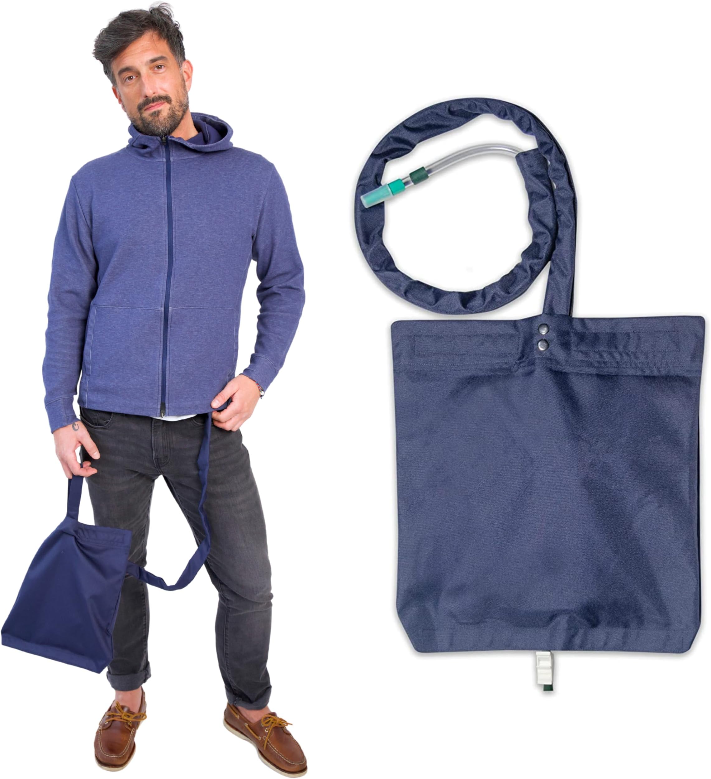 Urine Drainage Bag Holder with Catheter Tube Cover, Catheter Bag Covers with