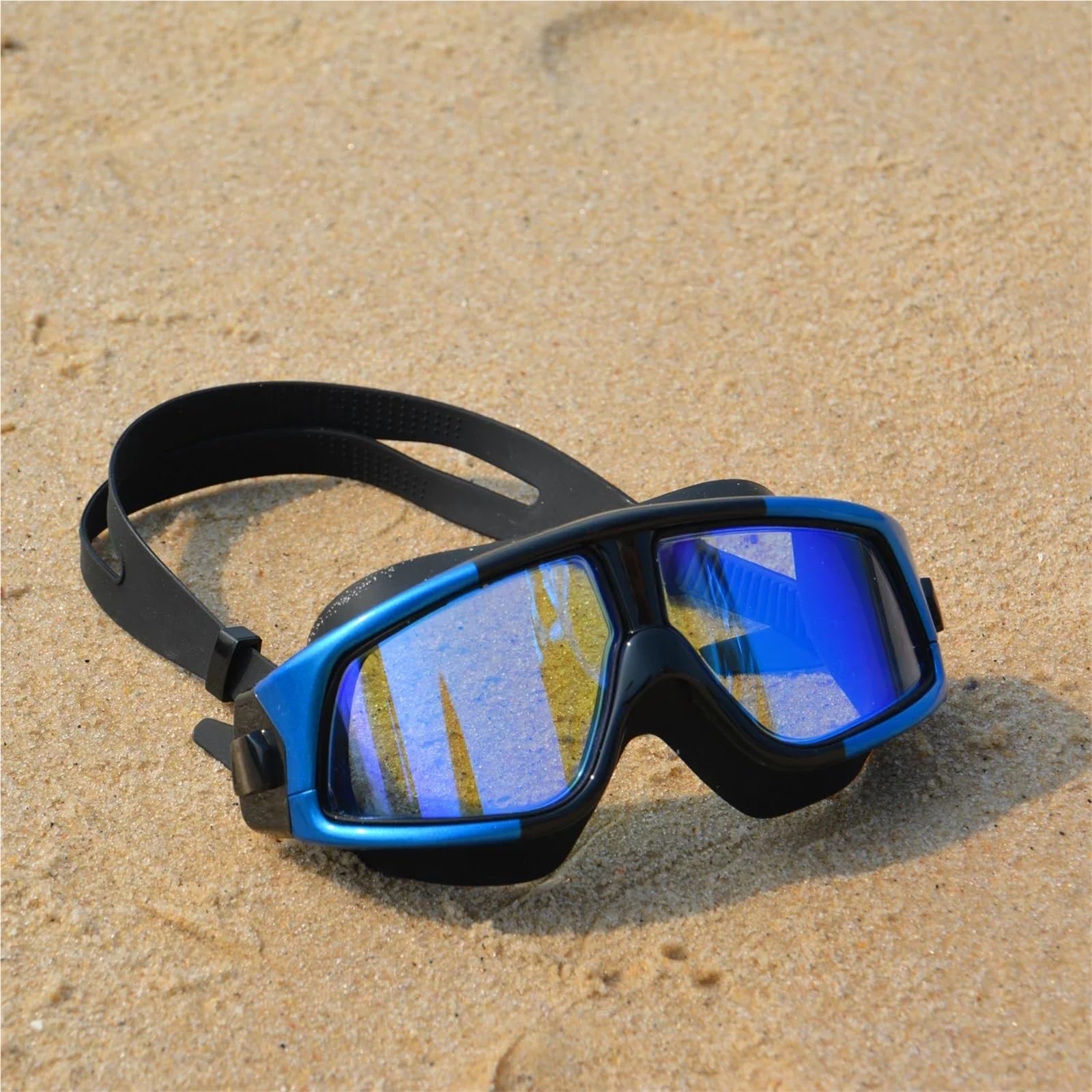 Schwimmbrille Verstellbare Schwimmbrille Damen und Herren, wasserdichtes Antibeschlag-Brillen-Set, Acetat-Polycarbonat für Erwachsene