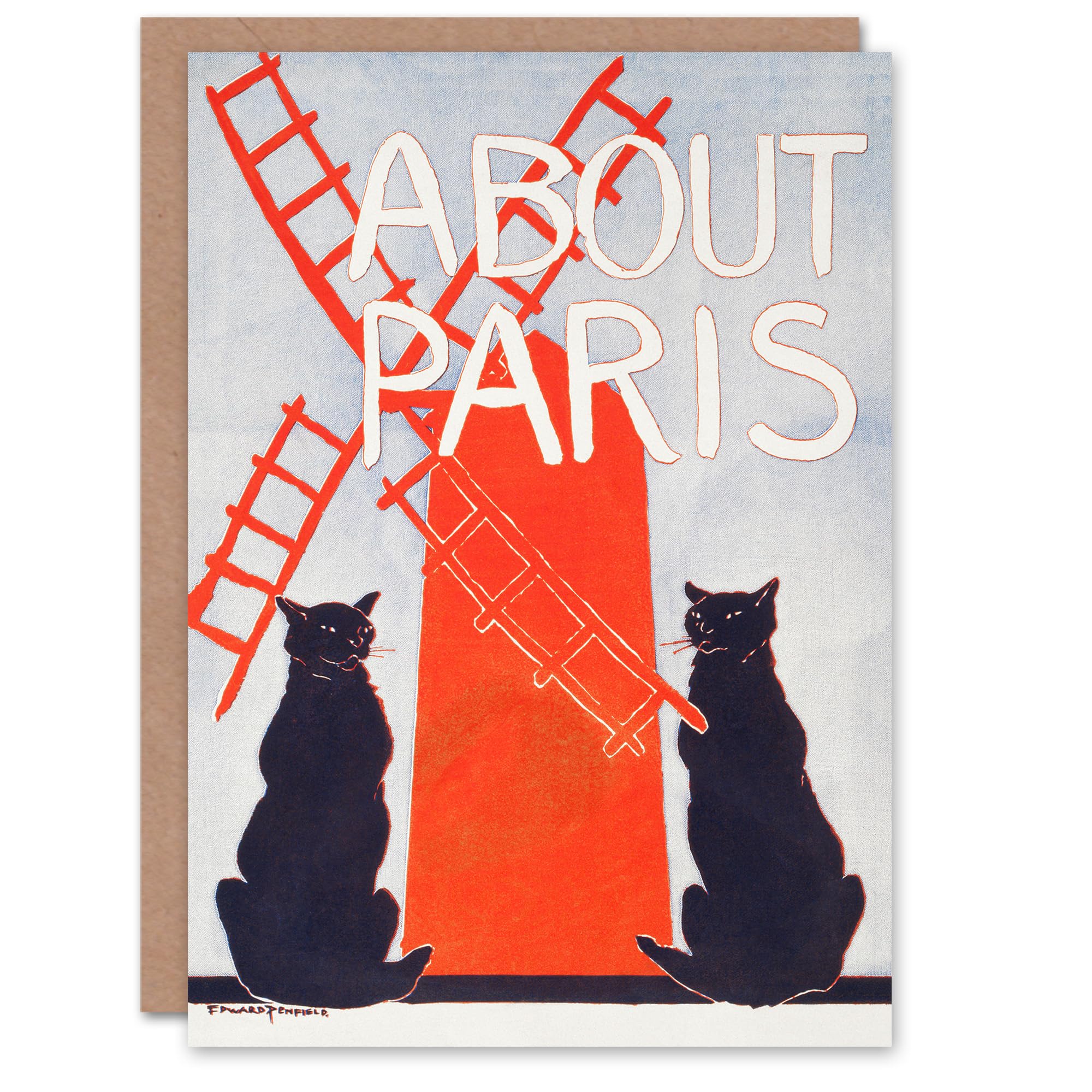 Artery8 Edward Penfield Art Card About Paris Travel Book Cover