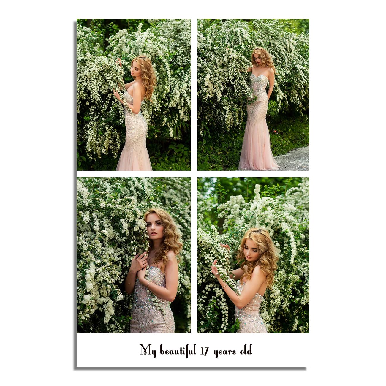ZQQART Personalized Custom Photos Wall Art Collage Multi Picture on Canvas Prints Customized Family Painting Custom Baby Wedding Couple Poster (Green,50x75cm)