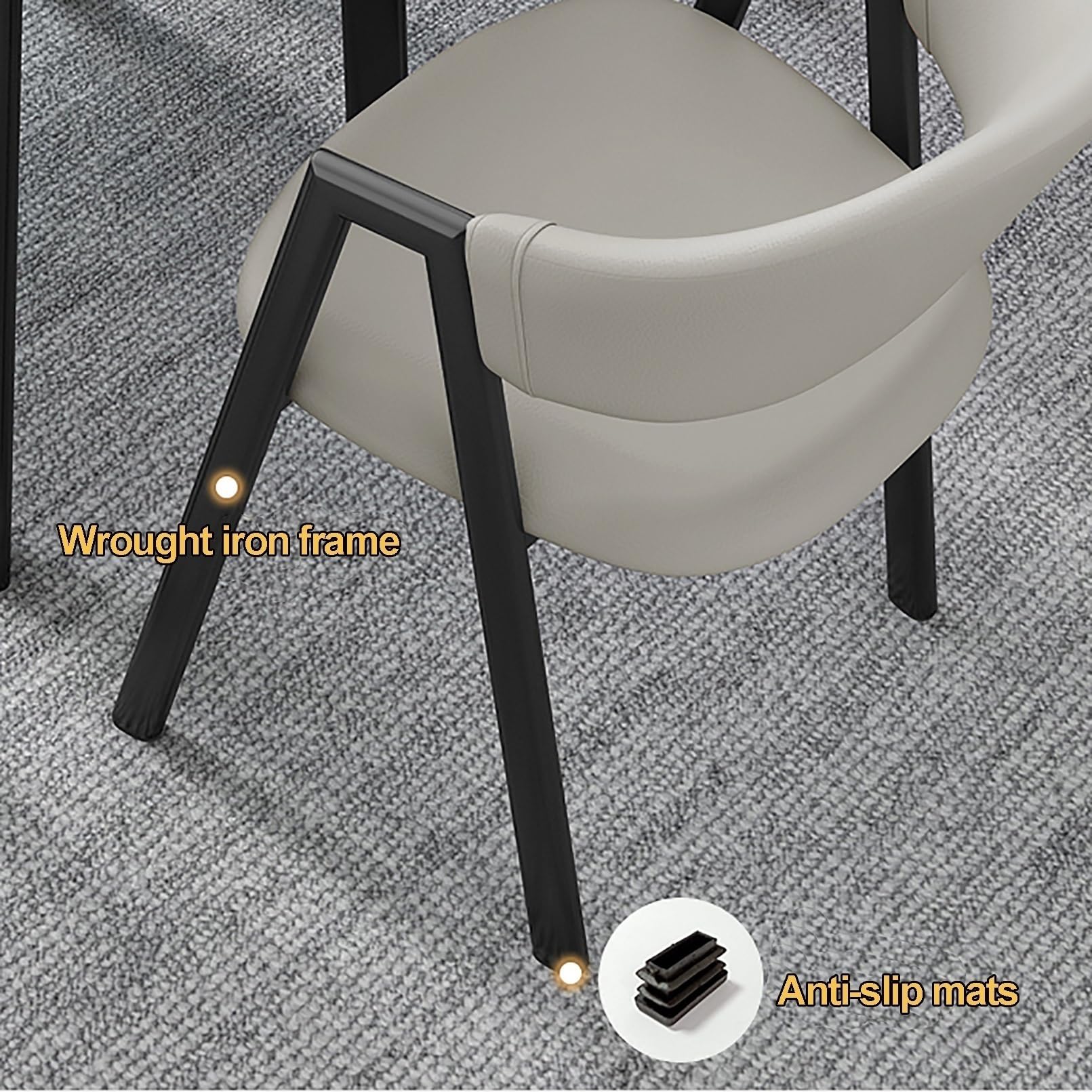Set da pranzo moderno rotondo a 4 pezzi con 4 sedie, tavolo da caffè/reception salvaspazio per il tempo libero/ufficio, set tavolo e sedie da club