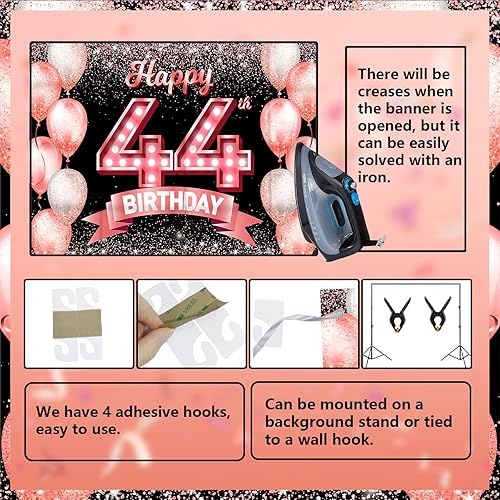 Miniatura 10 de Cartel de feliz cumpleaños 28 de oro rosa, telón de fondo con texto en inglés "Cheers to 28 years old confeti globos", decoraciones temáticas para