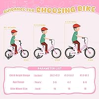 Vista 5 de Betterland Folding Kids Bike,14/16/18 Inch Children Bicycle with Training Wheels and Dual Handbrakes Toddler Sport Bicycle for 3-9 Years Old Boys