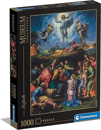 Clementoni - Museum Collection-Raphael, Transfiguration-1500 Adult Pieces, Art, Puzzle Paintings, Famous Paintings, Made in Italy, Multicoloured,