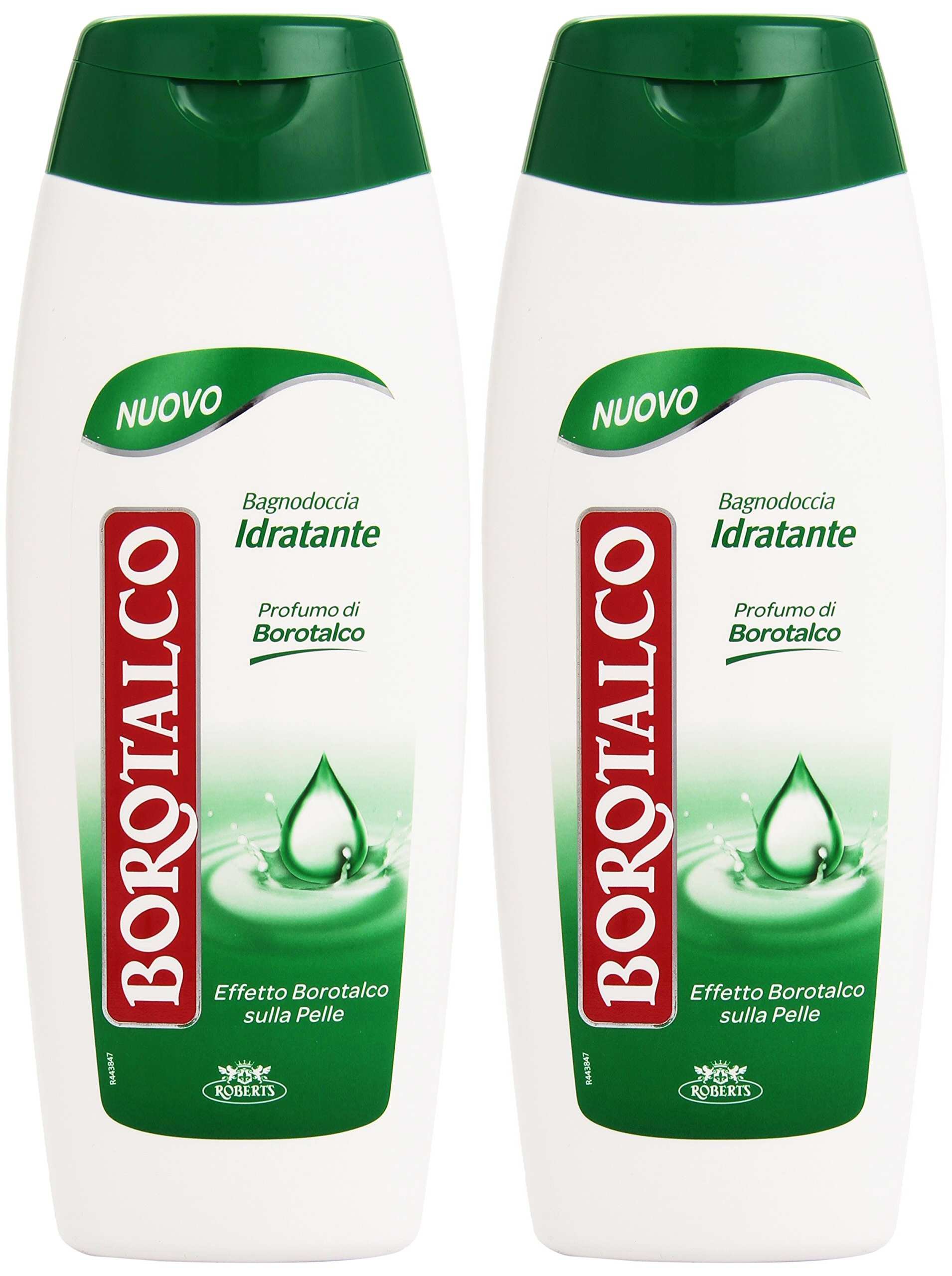 Borotalco:"Bagno Di Talco" Hydrating Bath Foam 17.6 Fluid Ounces (500mL) Bottle (Pack of 2) [ Italian Import ]