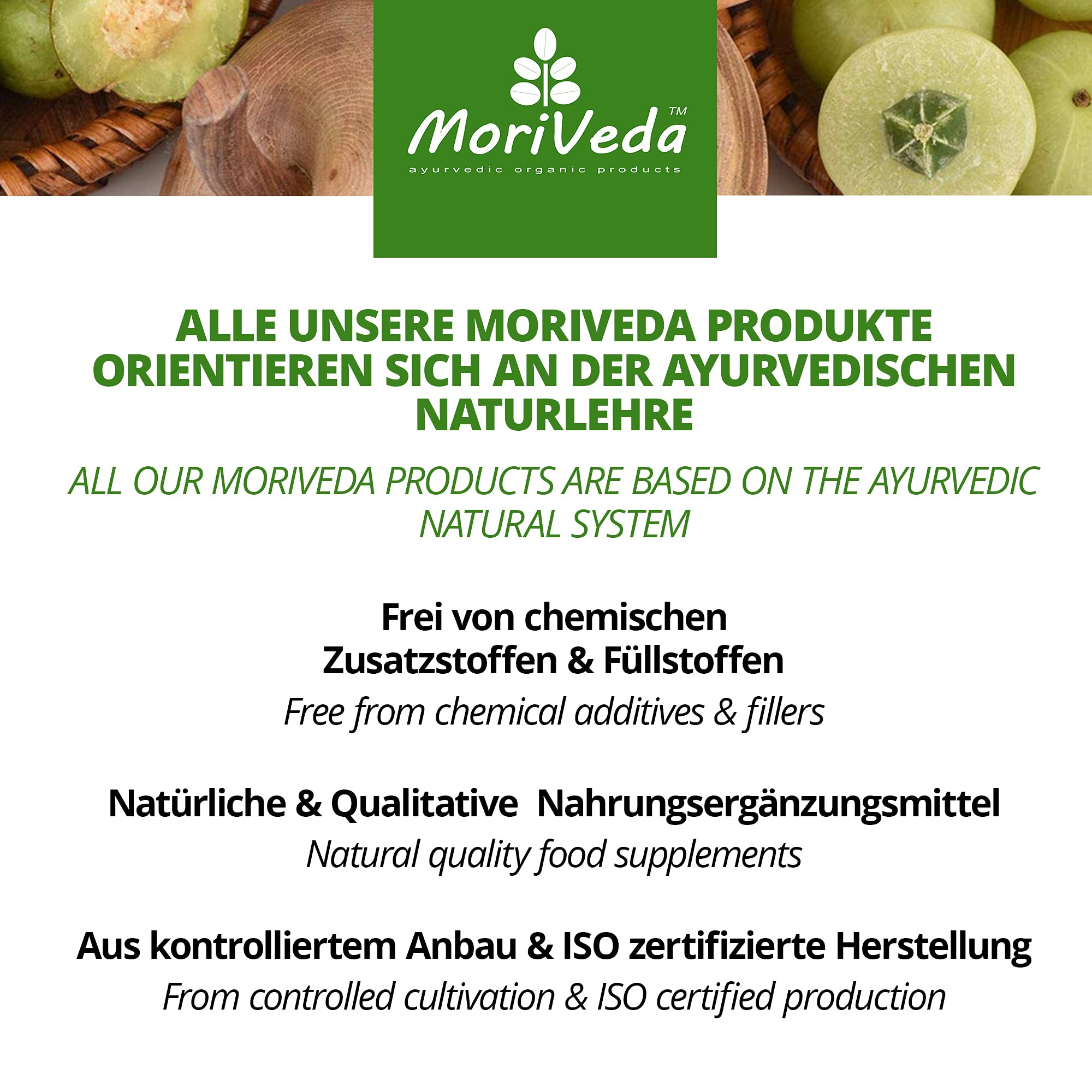 Triphala pellet 1000mg (120 o 360 pezzi) frutti reali ayurvedici Amla (Amalaki), Hiritaki, Bibhitaki - Prodotto di qualità di MoriVeda (120 compresse)