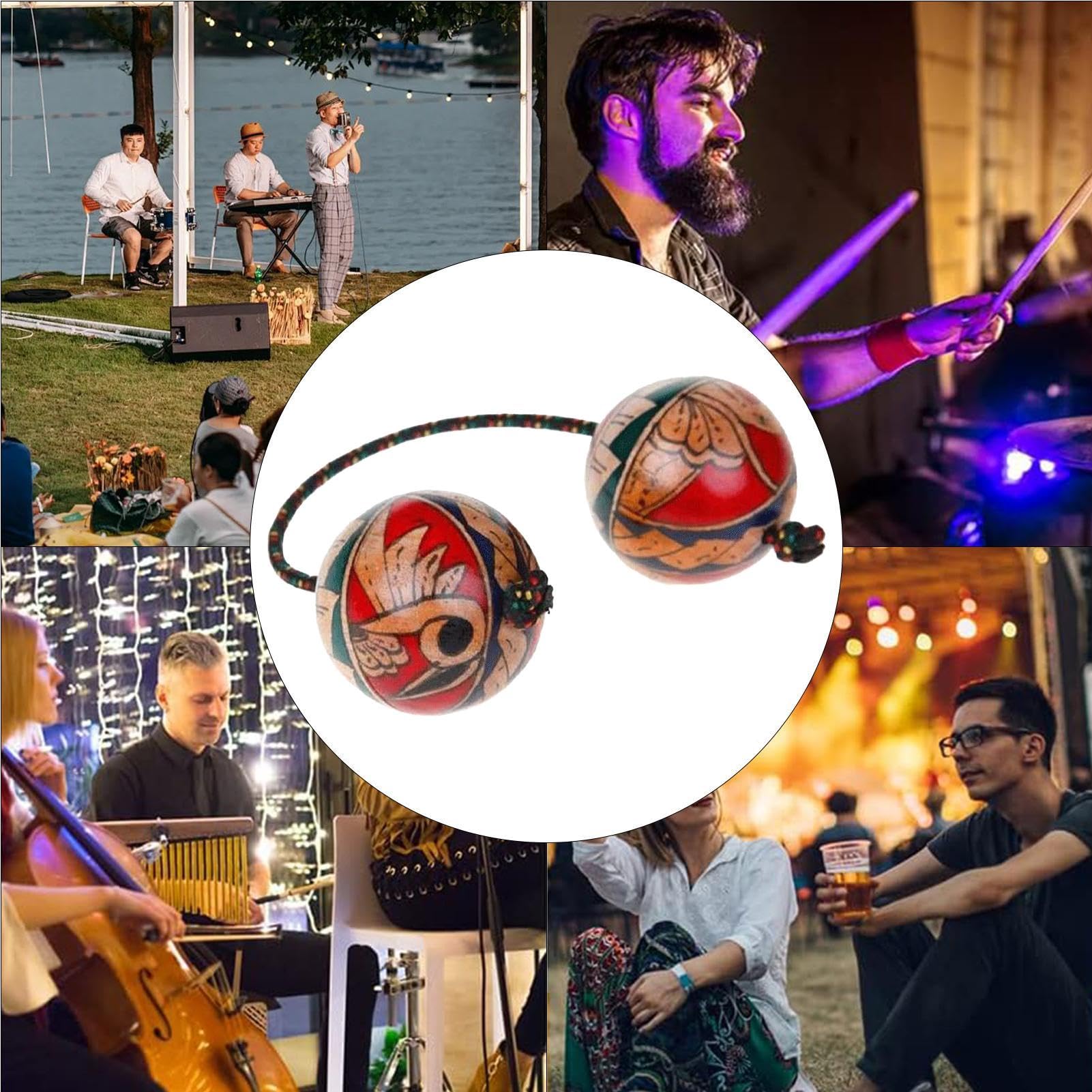 Amazon | アフリカンシェーカー楽器 | ウッドパーカッションシェイカー