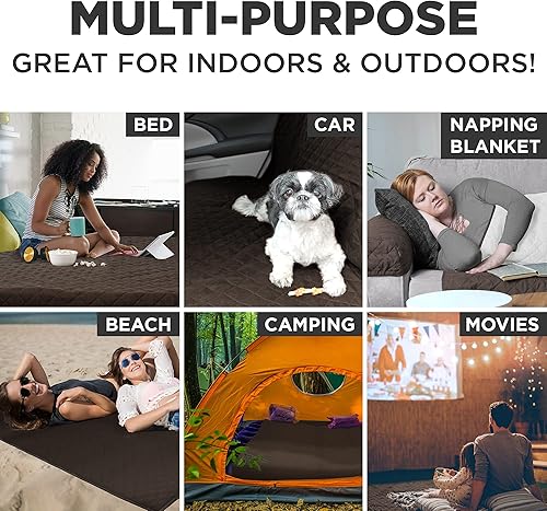 Miniatura 6 de Zenna Home Protector de sofá biplaza de felpa impermeable chocolate/marrón, Lovesweat (EFCPLNSBR)