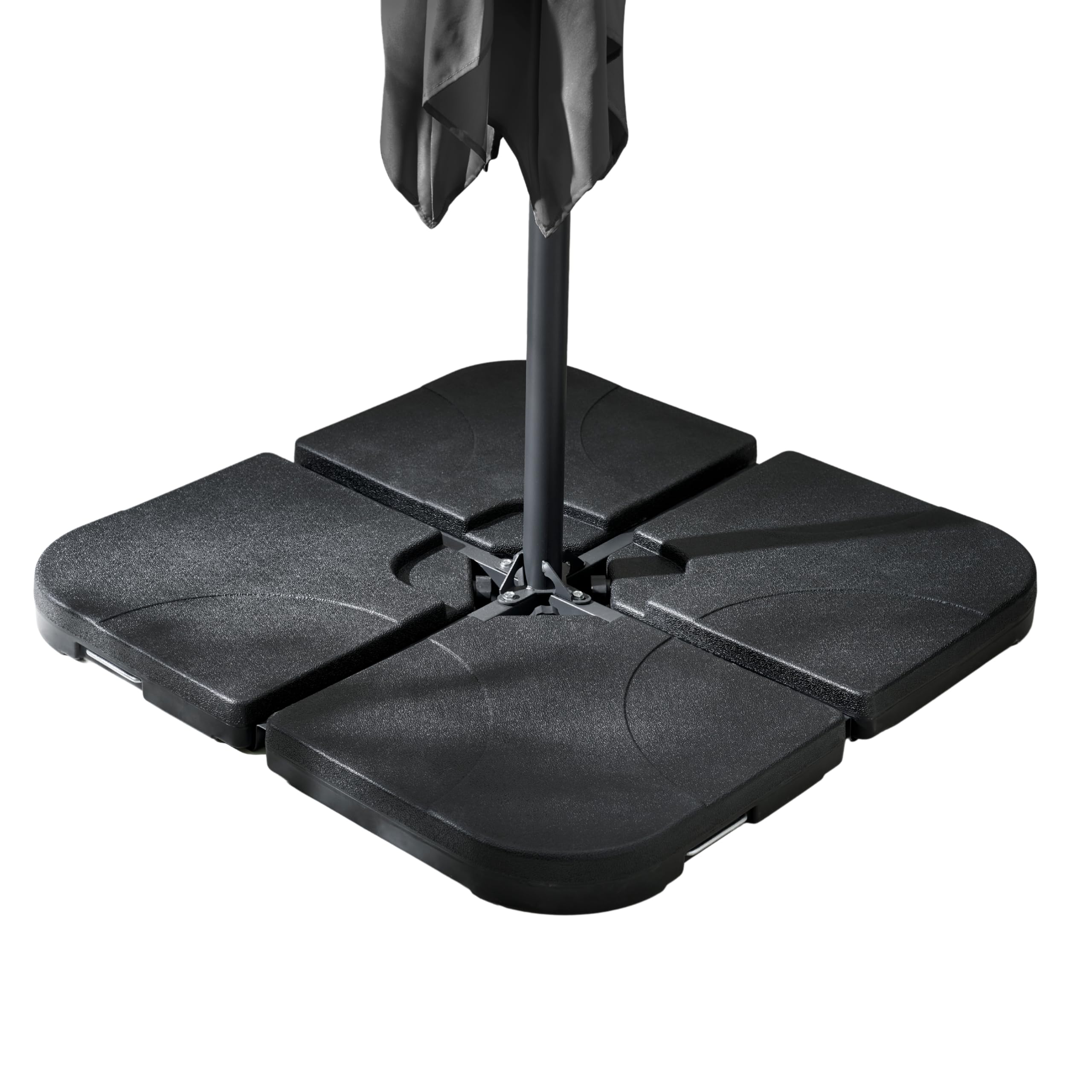 Furniturebox PE Plastic Fillable Parasol Base - Black - Fill with Sand or Water, 103x103cm - Cantilever Collection โ image 1