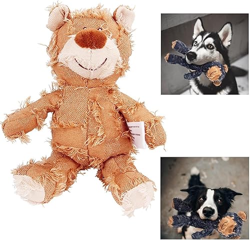 Miniatura 9 de Oso robusto indestructible 2023, tamaño grande, juguetes para perros, compañero de perro para masticadores pesados, juguetes chirriantes duraderos