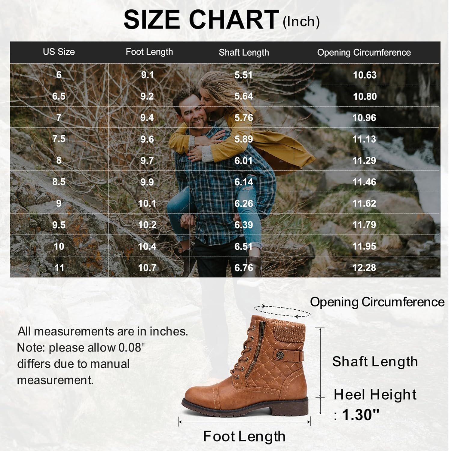 Vepose Women's Combat Ankle Boots Lace up Comfortable Short Booties Low Heel - Image 7