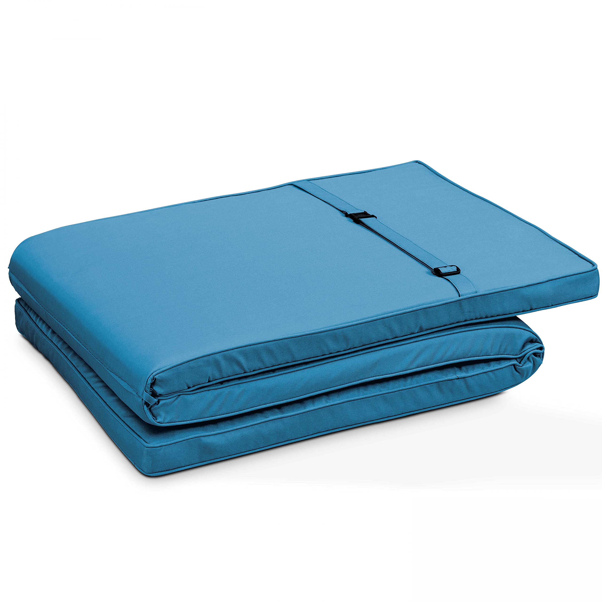 Lot 2 Coussins Bain de Soleil Polyester Bleu 186 x 53 x 5 cm