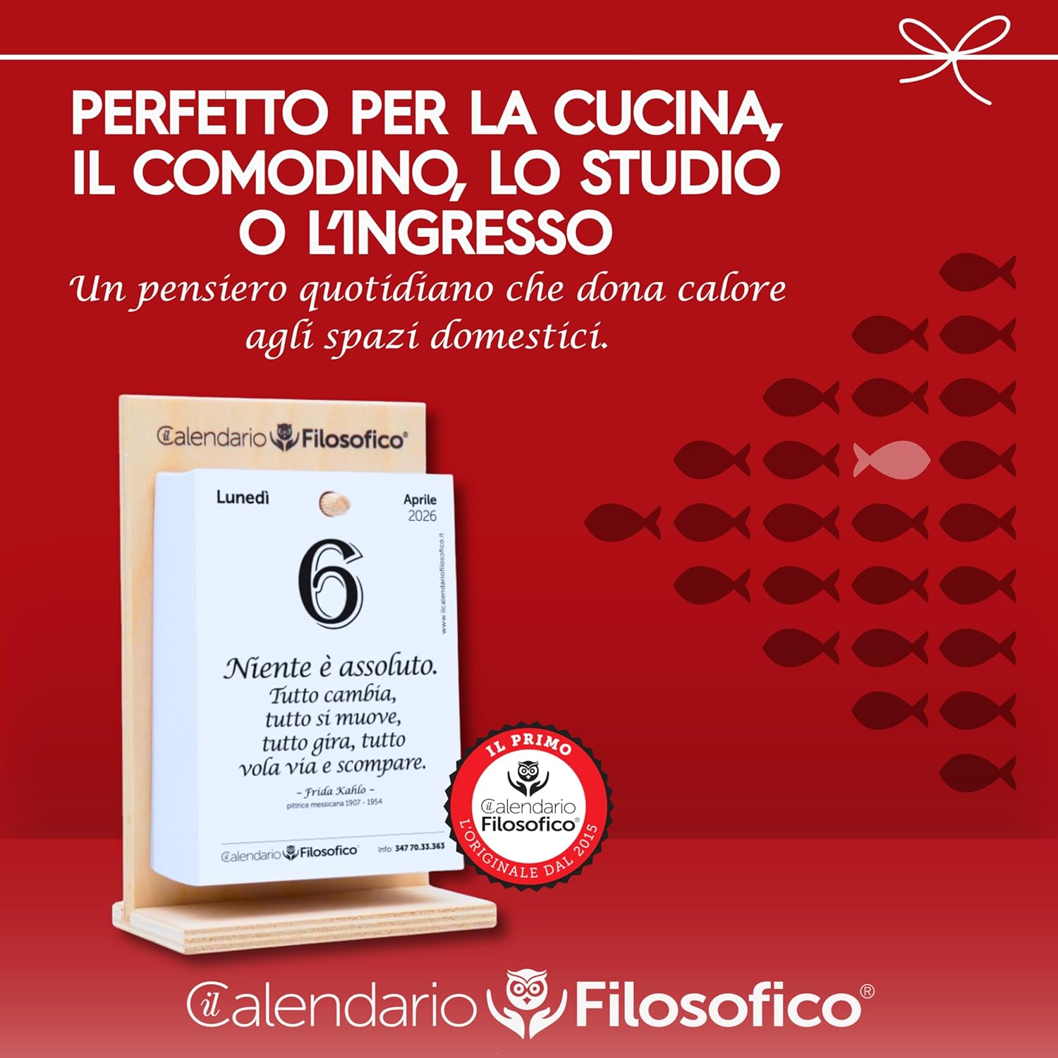 Il Calendario Filosofico 2026 with Wooden Stand, A6 Size 10 x 14 cm, The First and the Original Table Calendar with 365 Days of Philosophical Phrases, Read Every Day a Phrase, Created in Bologna 16 81rzdNZAyGL. AC SL1500