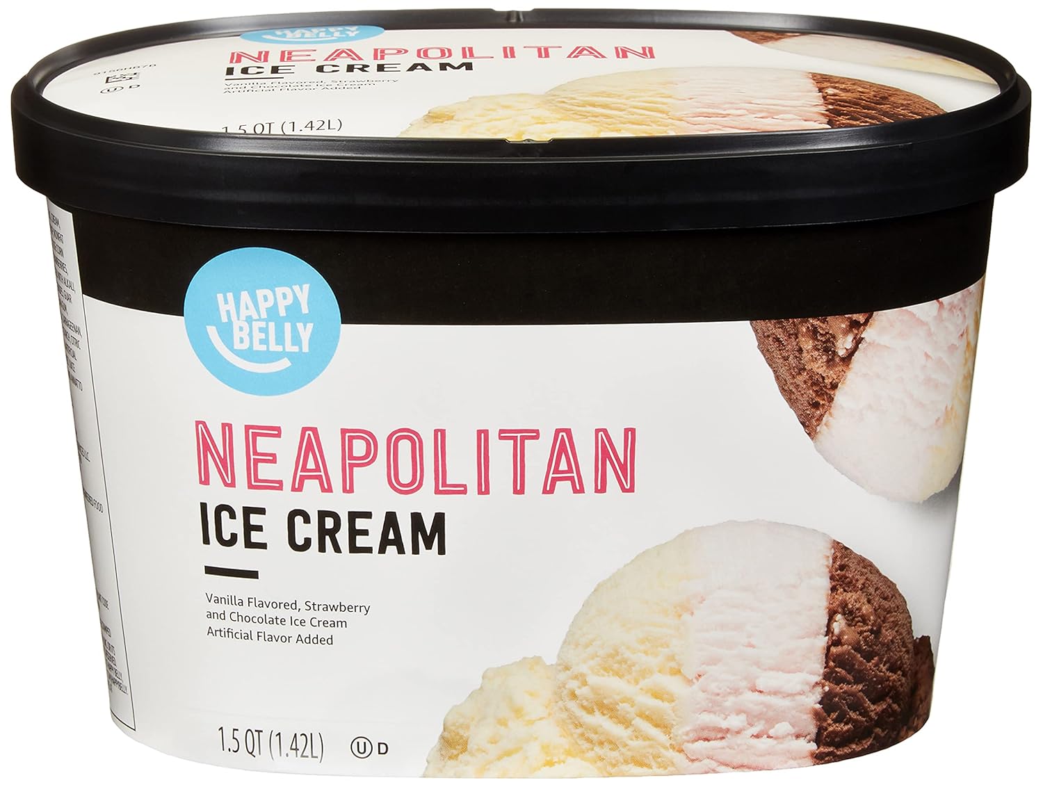 Buy Amazon Brand Happy Belly Neapolitan Ice Cream, 48 Fl Oz (Frozen