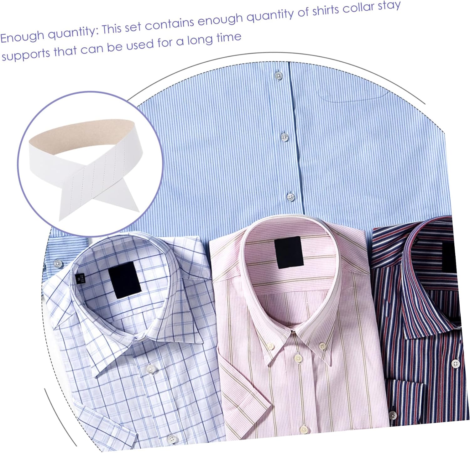 FOMIYES Paper Shirt Collar Stays 100pcs for Men Dress Shirts