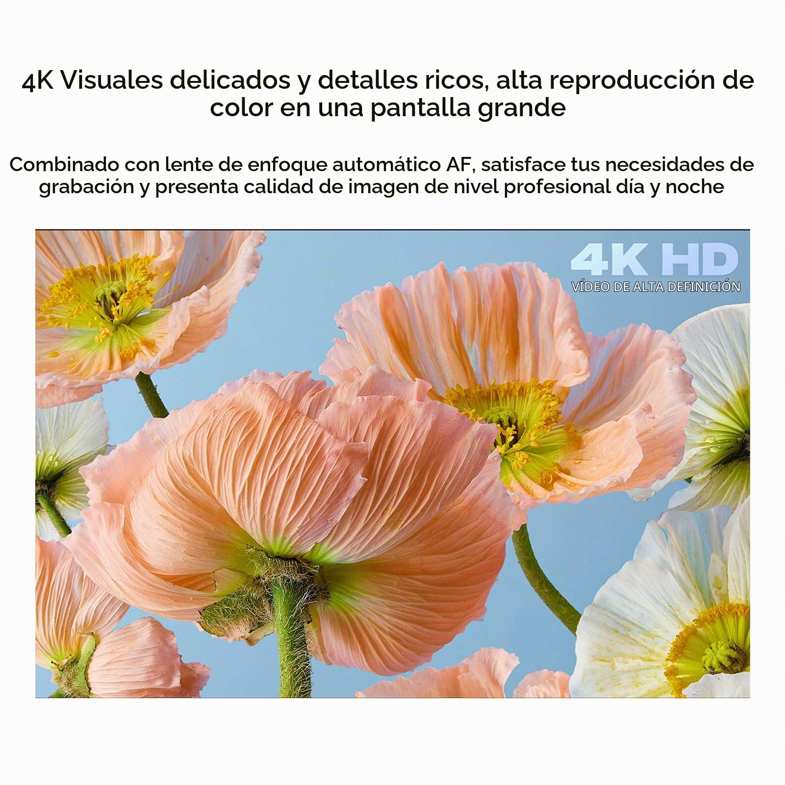 Cámara de Vídeo 4K, Videocámara HD Wi Fi de 64 MP con Zoom Digital de 28X, Grabadora de Vídeo con Pantalla de Rotación de 3 Pulgadas con Luz LED de Visión Nocturna, Cámara