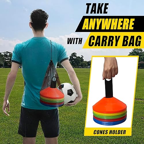 Miniatura 4 de Paquete de 2550 conos de disco para deportes, conos de entrenamiento de agilidad para fútbol, fútbol, baloncesto, entrenamiento, equipo de práctica