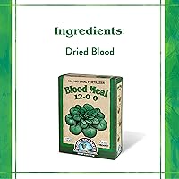Vista 4 de Down To Earth All Natural Fertilizers Organic Blood Meal - High Nitrogen Plant Food for Green Growth 12-0-0, 4 lb