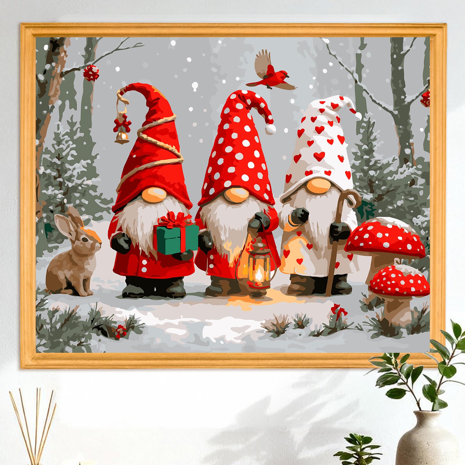 CEOVR Gnome Paint by Numbers for Adults 40x50 cm, Frameless