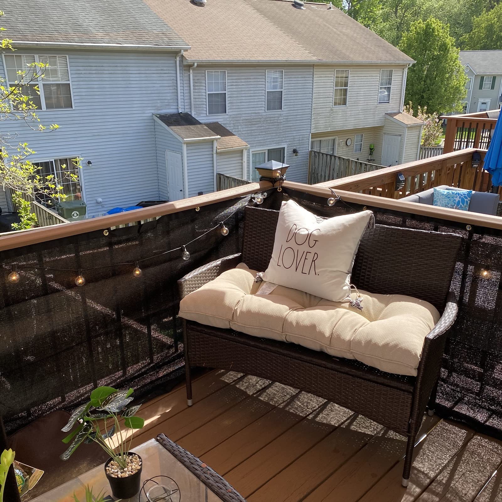 Abrotain Fence Privacy Screen Balcony Deck Fencing Cover 3'x9'9