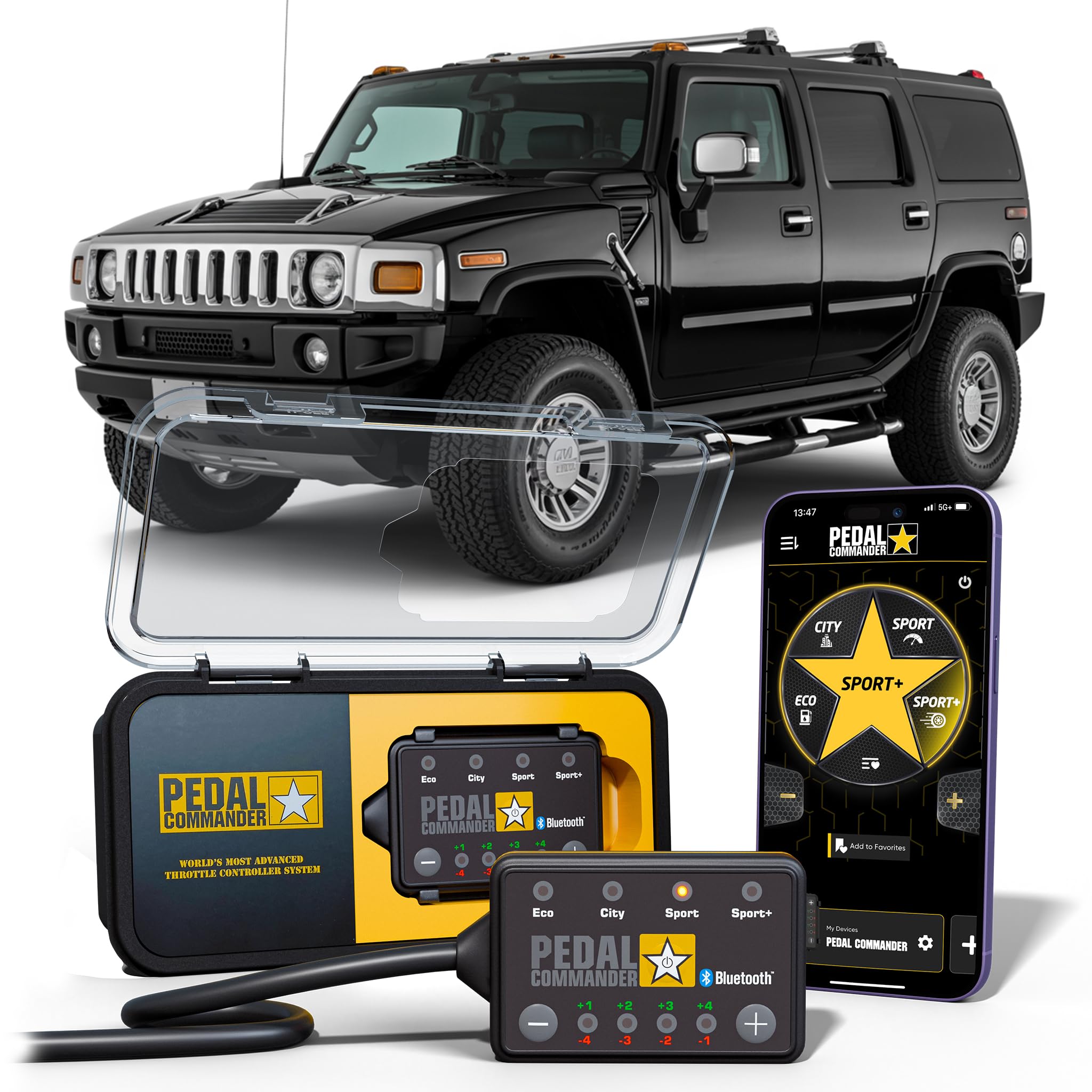 PEDAL COMMANDER for Hummer H2 2008-2009 Throttle Response Controller - Anti-Theft, 4 Driving Modes, App Control, Throttle Controller Performance Upgrade, H2 Accessories