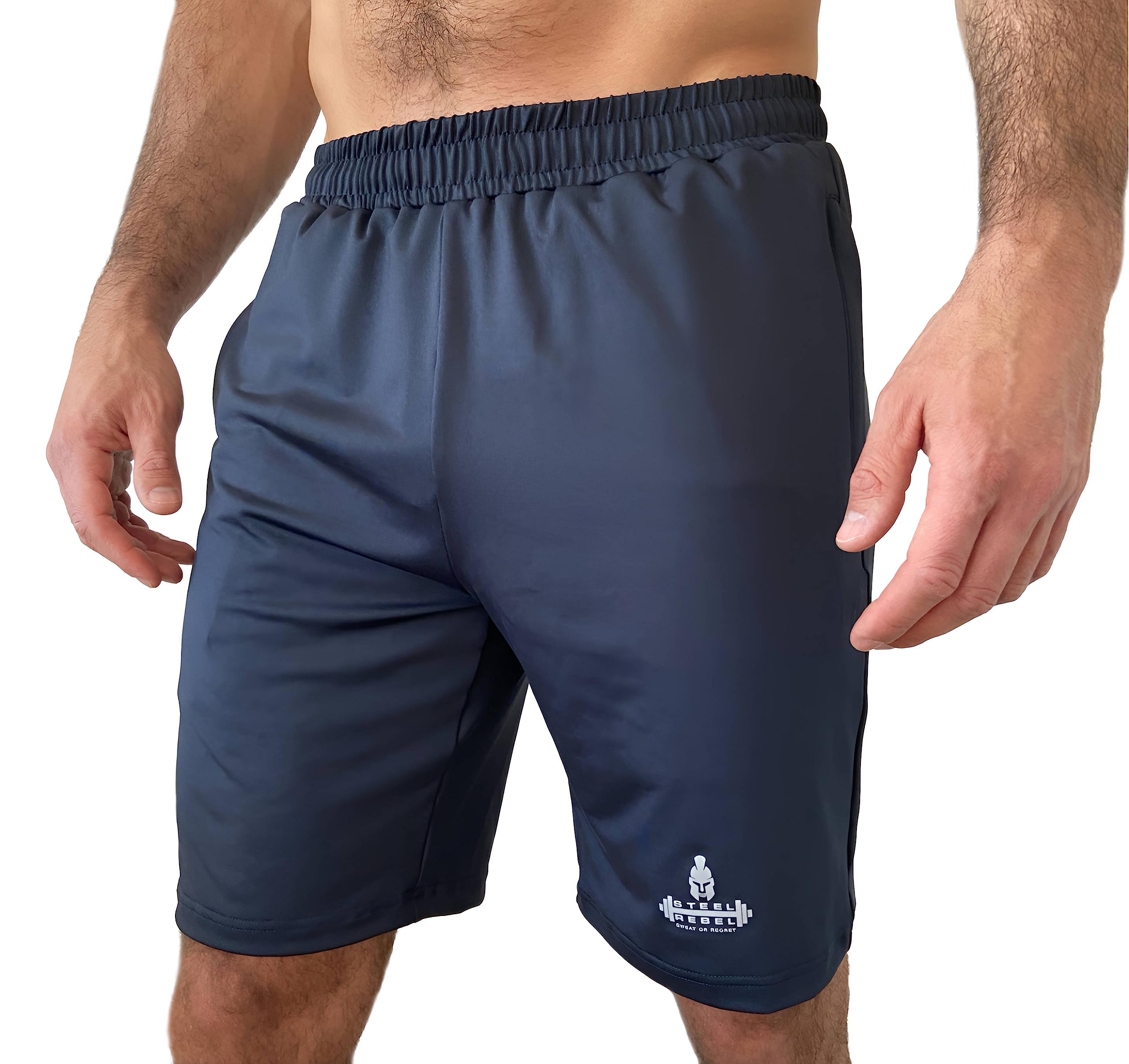thumbnail: Steel Rebel Gym Shorts Heren - Slim Fit, Ademend & Met 3 Zakken