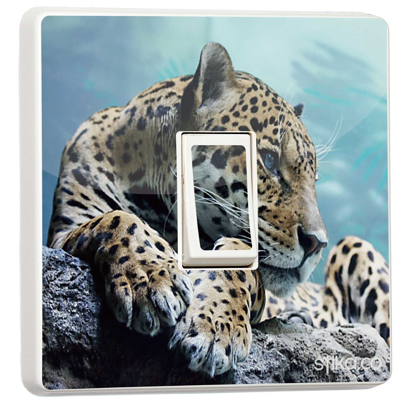 Stika.co Light Pack Of 2 Pretty Switch Decoration Stickers - Flower, Animal, Nature, Sport Designs - Generic Single - By Stika.co(Snow Leopard)
